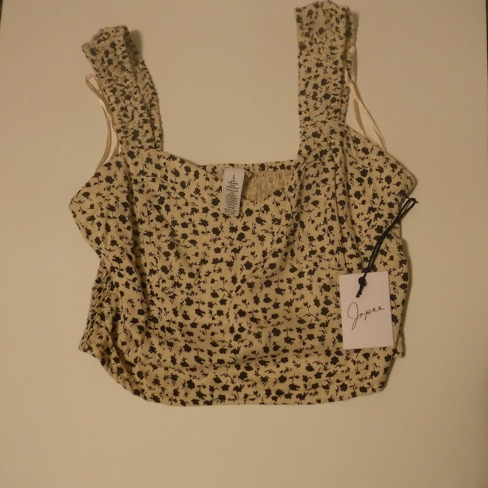 Japna Tan and Black Crop Top New with tags Size L